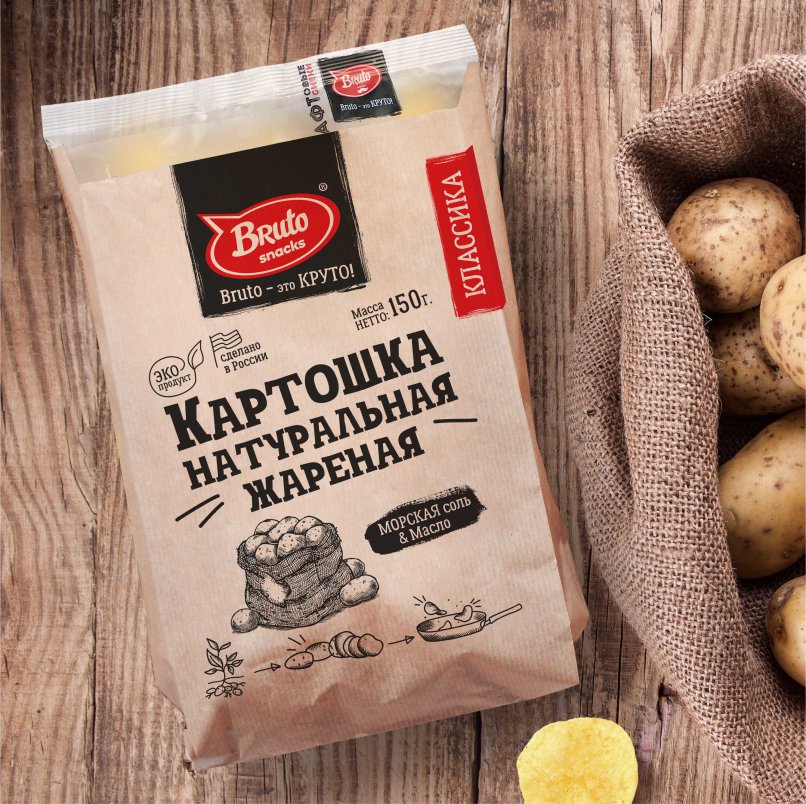 Картофель «Бруто» с солью 130 гр. в Ноябрьске